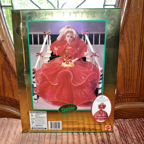 Vintage Collectible 1993 Happy Holidays Special Edition Barbie Doll (NIB) - Picture 4 of 6